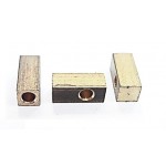 Spacer F-F- Cube Brass-12mm*5mm- hole 4mm