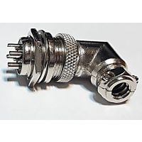 Con-Power-Bulk Head-4Pin-M-Plug-RA